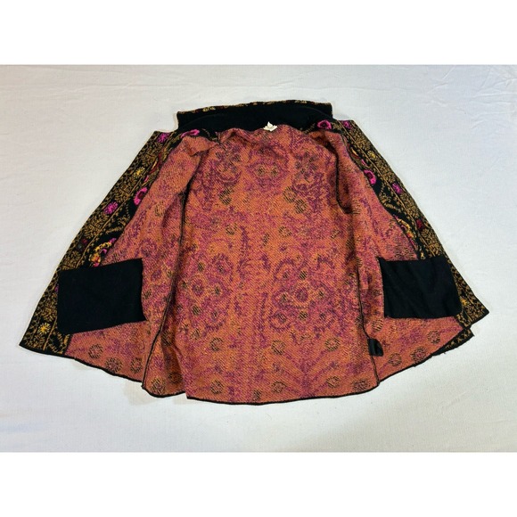 Moth Anthropologie‎ Women's Small Floral Jacquard Cardigan Sweater Boho Knit S - Picture 4 of 10